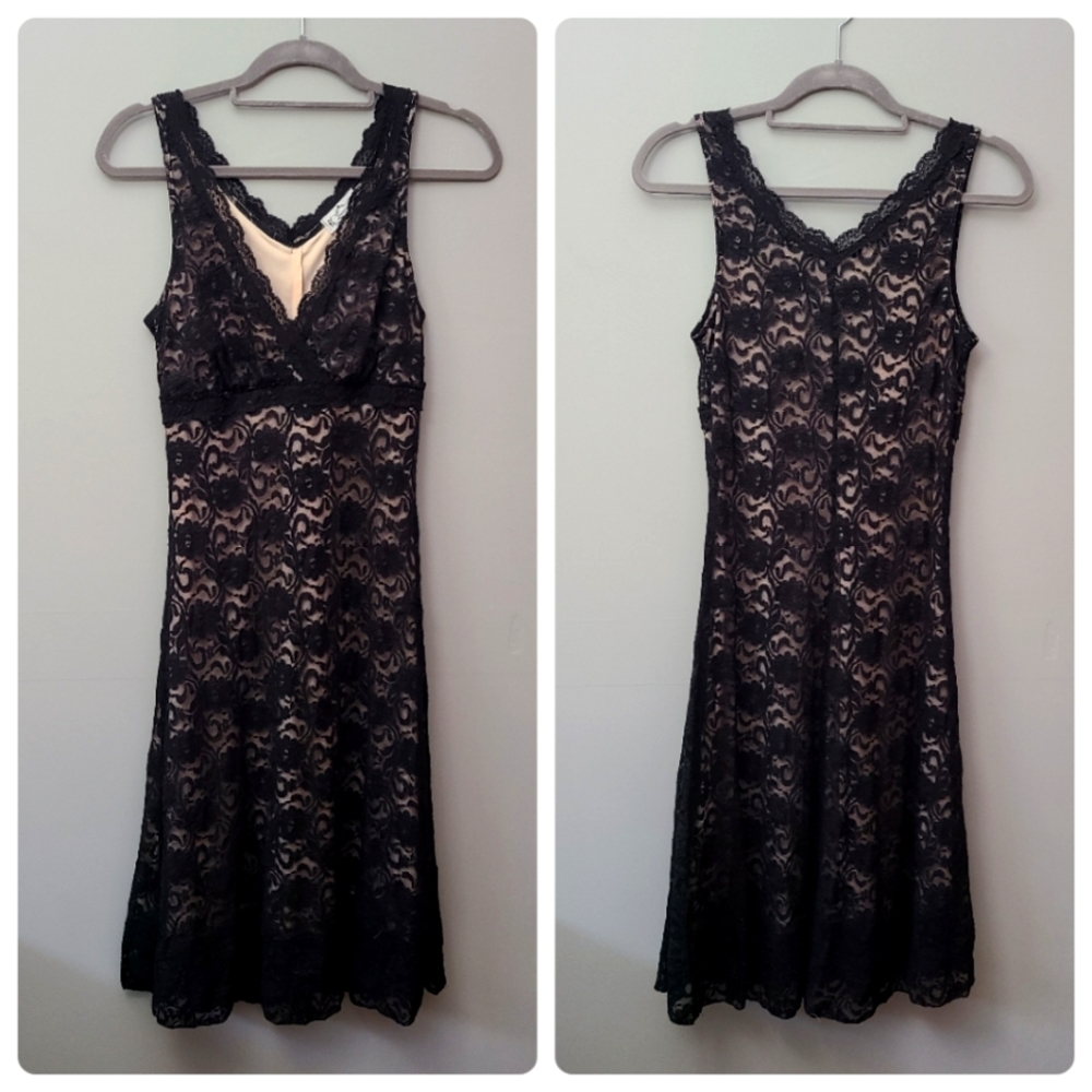 Black Lace Midi Dress